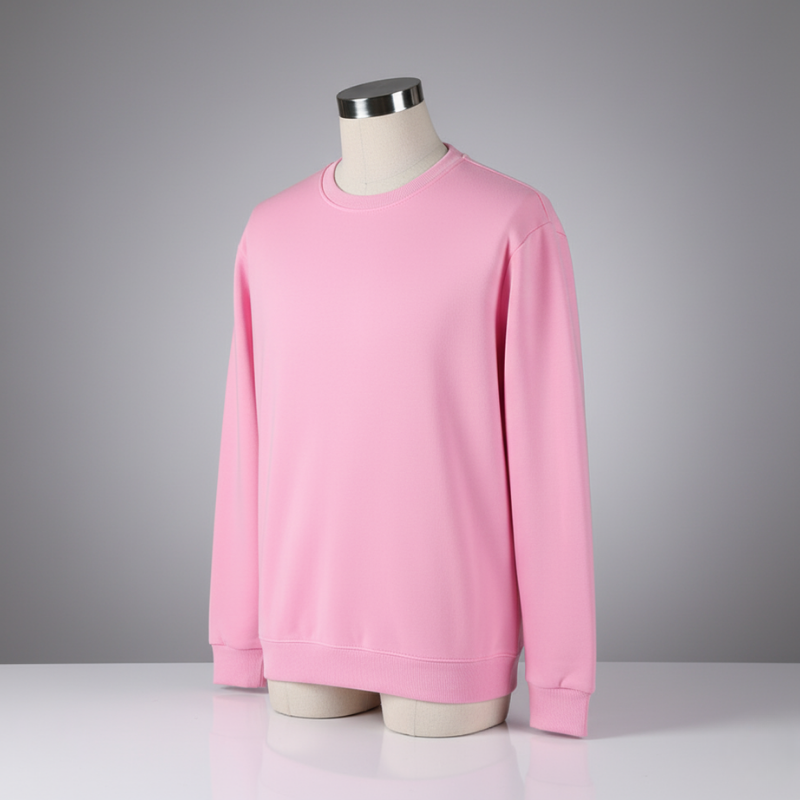 Men's Fashionable Round Neck Long Sleeve Fleece Sweatshirt