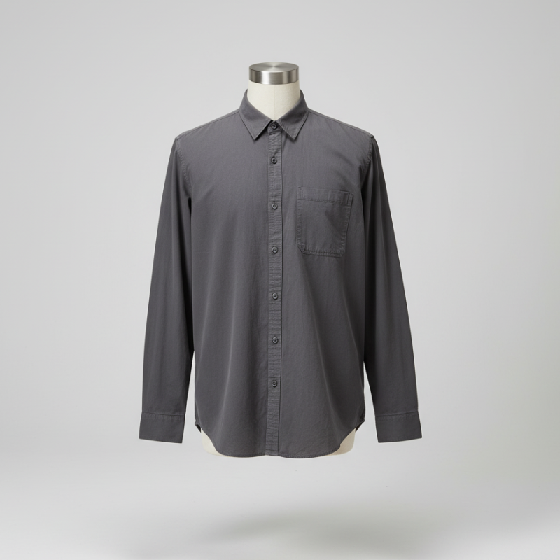 Men's Long Sleeve Simple Korean Casual Loose Shirt