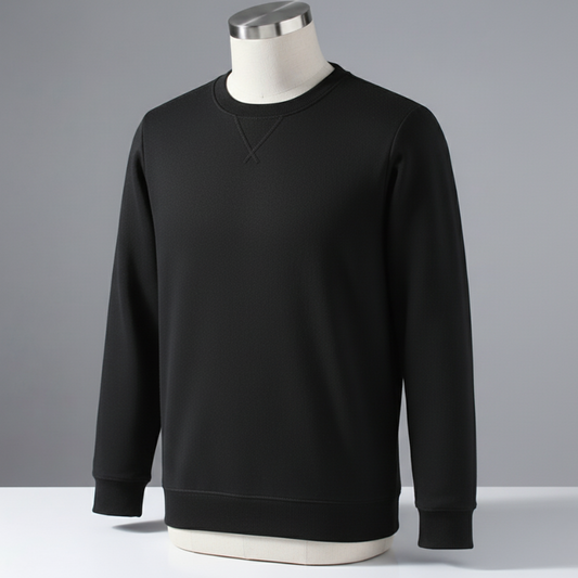 Unisex Heavy Fleece Crewneck Sweatshirt | Classic V-Stitch Pullover for Men & Women