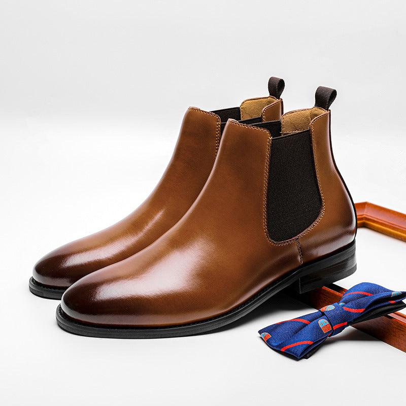 Men's Leather Chelsea Boots | Classic Slip-On Ankle Dress Boot for Formal & Casual Wear