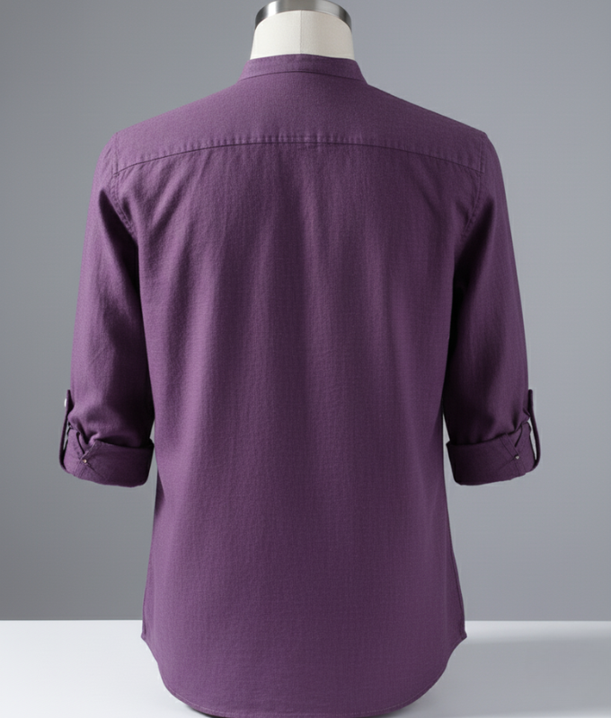 Enlision Men's Linen Solid Henley Shirts Casual Long Sleeve Summer Mao Classic Beach Shirt