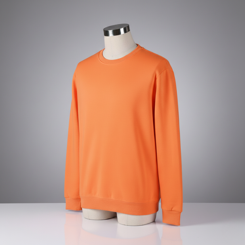 Men's Fashionable Round Neck Long Sleeve Fleece Sweatshirt