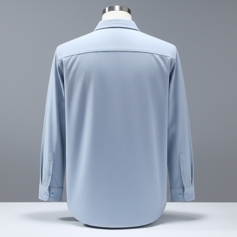 Men's Cotton Twill Overshirt - Minimalist Workshirt Jacket, Long Sleeve Button Down