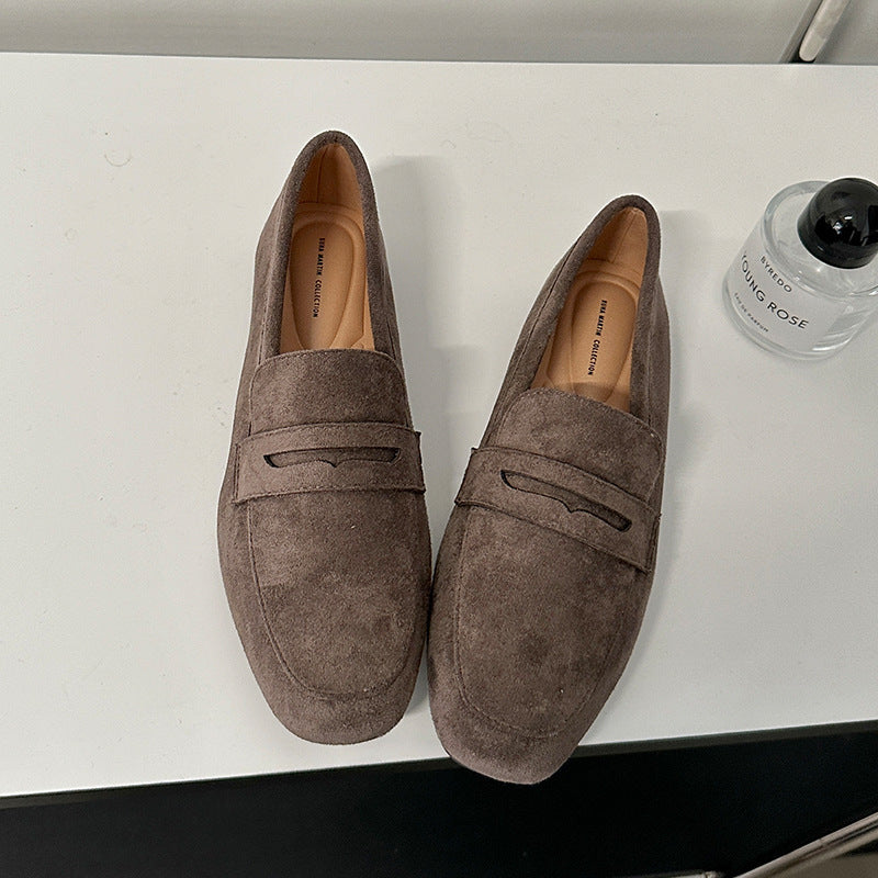 Flat Shoes Matte Fashion Comfortable And Non-slip One Pedal Loafer