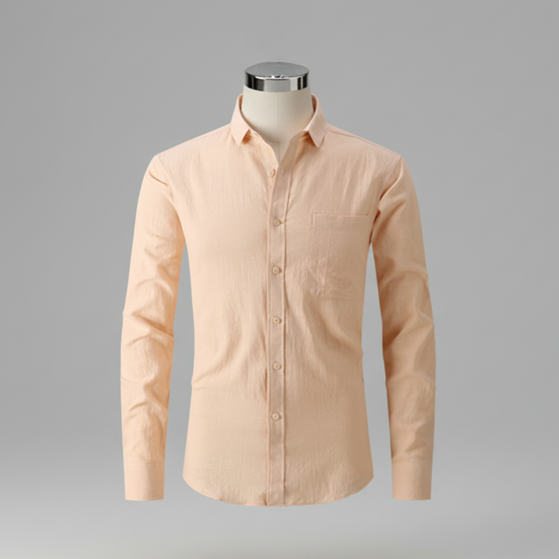 Men's Slim Fit Linen Cotton Shirt | Lightweight Casual Button-Down for Summer