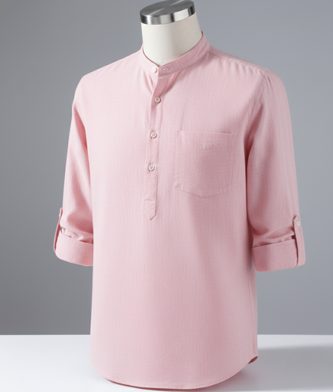 Enlision Men's Linen Solid Henley Shirts Casual Long Sleeve Summer Mao Classic Beach Shirt