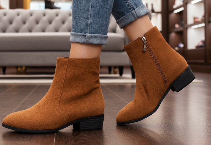 Suede Dr Martens Chunky Heel Short Women's Boots