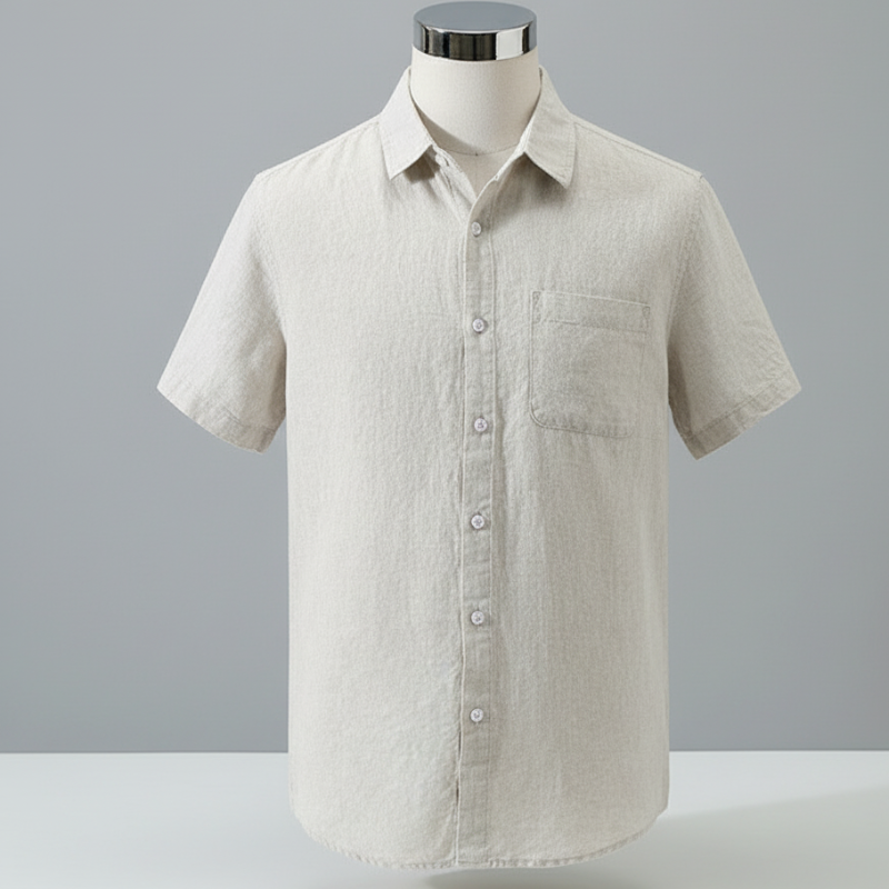 Linen Shirt Men's Long Sleeve Loose Thin Casual