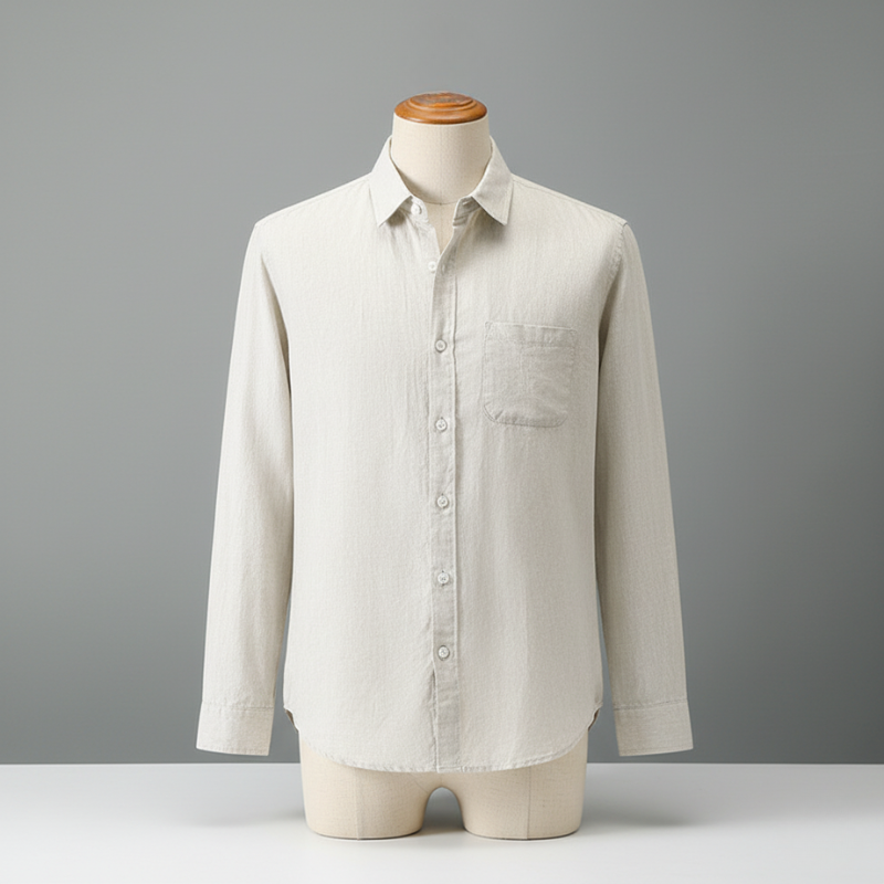 Linen Long Sleeve Loose Sun Protection Linen Shirt