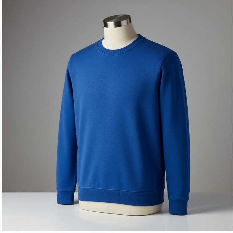 Men's Fashionable Round Neck Long Sleeve Fleece Sweatshirt