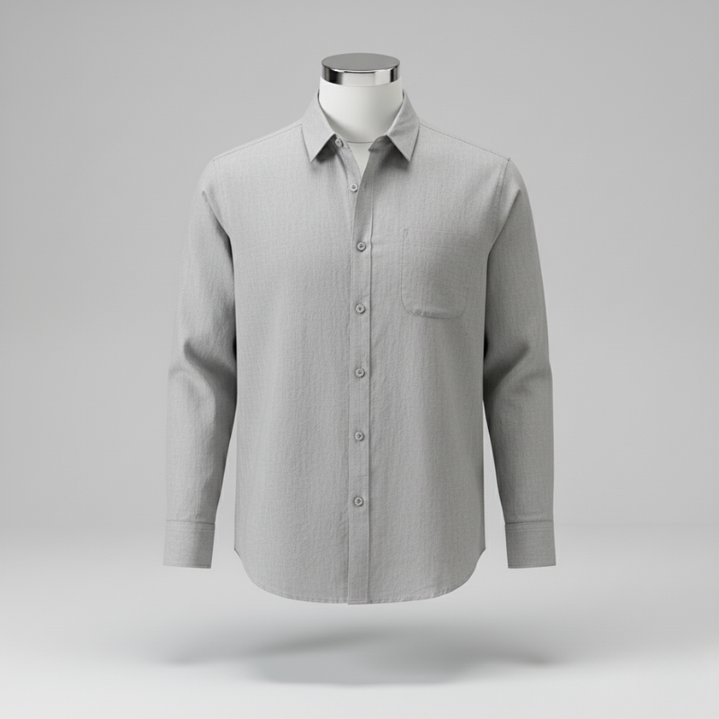 Linen Shirt Men's Long Sleeve Loose Thin Casual