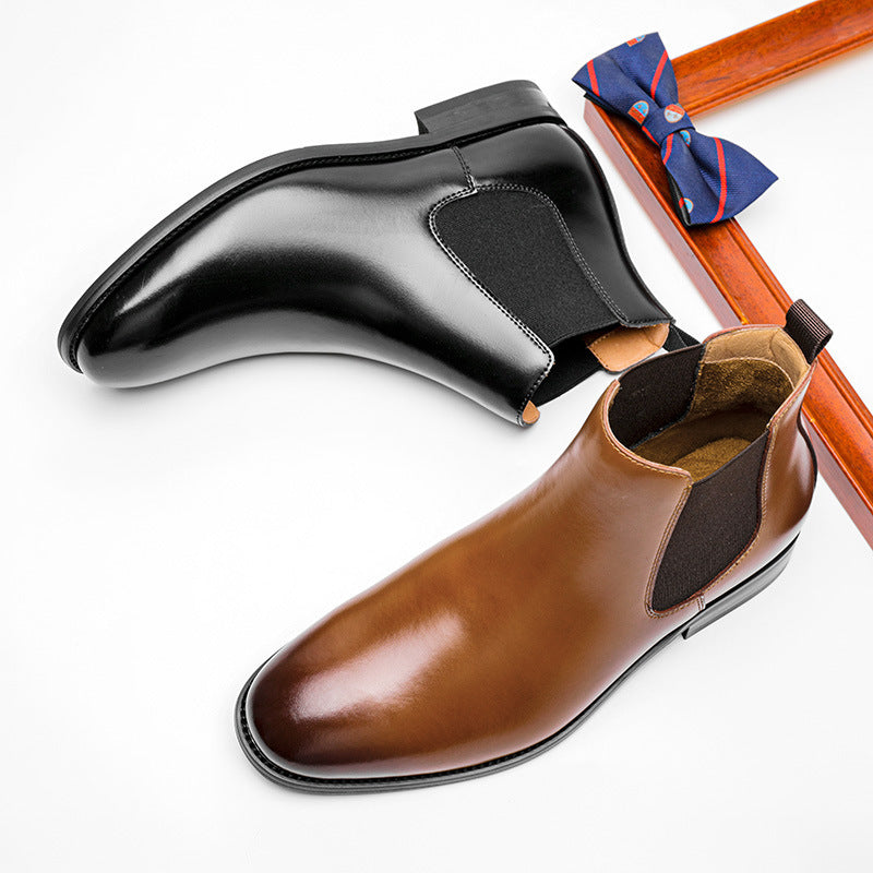 Men's Leather Chelsea Boots | Classic Slip-On Ankle Dress Boot for Formal & Casual Wear