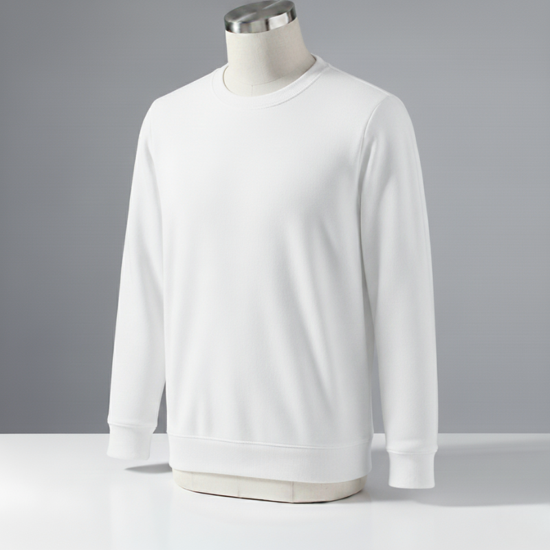 Men's Fashionable Round Neck Long Sleeve Fleece Sweatshirt