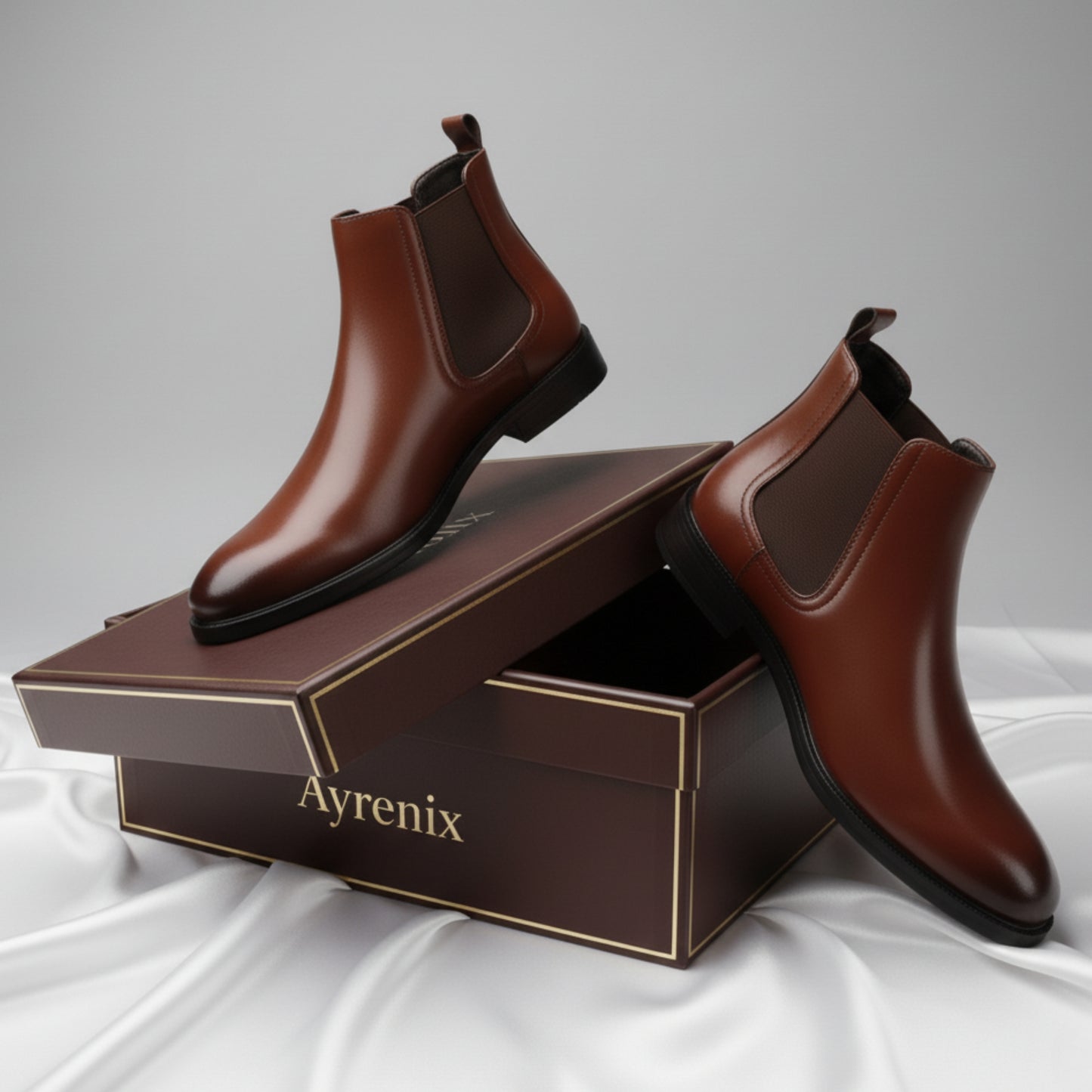 Men's Retro PU Leather Chelsea Boots | Waterproof Slip-On Ankle Boot for Outdoor Wear