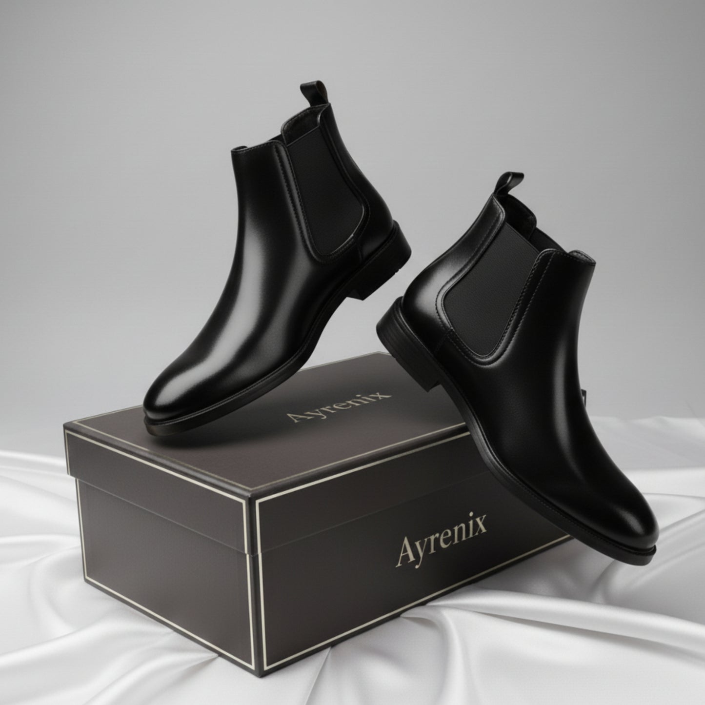 Men's Retro PU Leather Chelsea Boots | Waterproof Slip-On Ankle Boot for Outdoor Wear