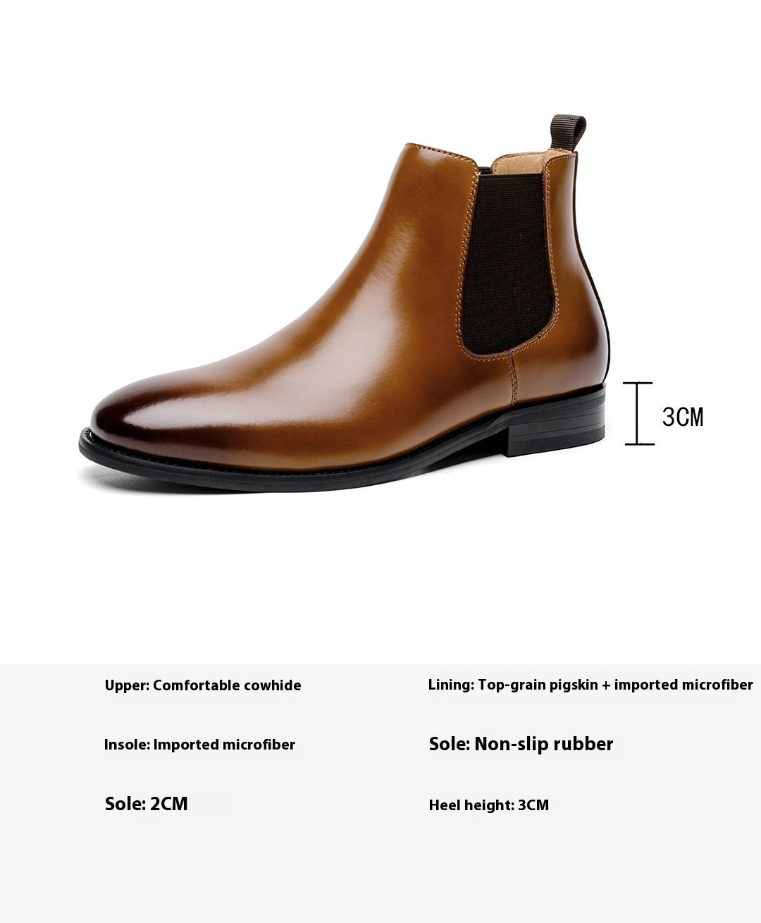 Men's Leather Chelsea Boots | Classic Slip-On Ankle Dress Boot for Formal & Casual Wear