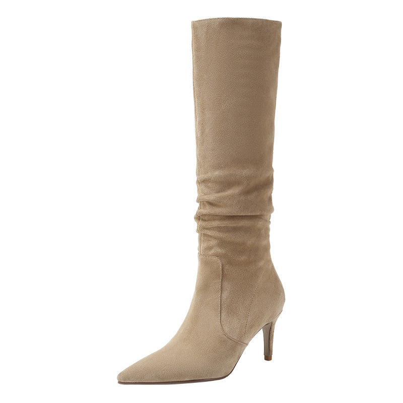 Damenstiefel mit spitzer Zehenpartie und Stilettoabsatz