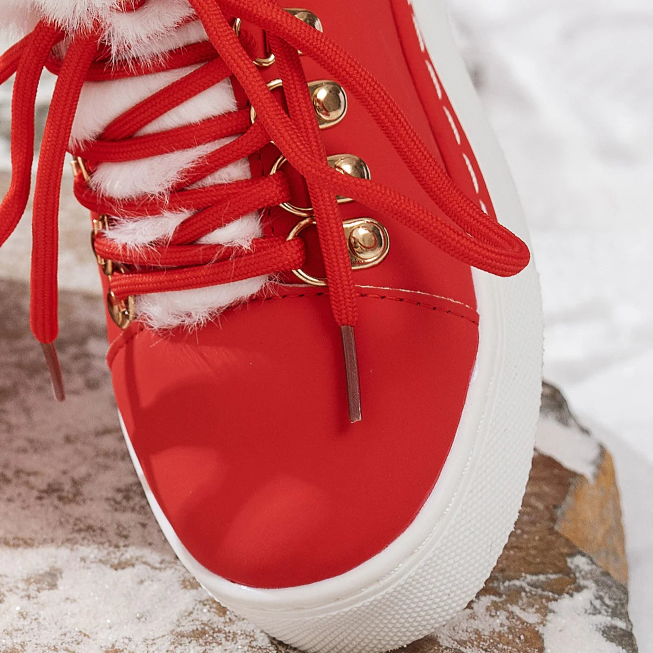 Women's Large Plush Thickened Martin Boots