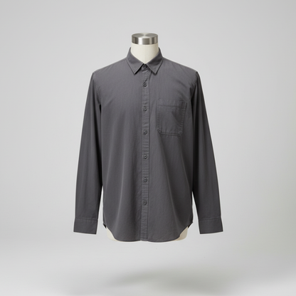 Men's Long Sleeve Simple Korean Casual Loose Shirt