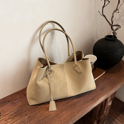 Tote Bag Large Capacity Commuter Portable Underarm Bag About Posture Magnetic Snap Bag