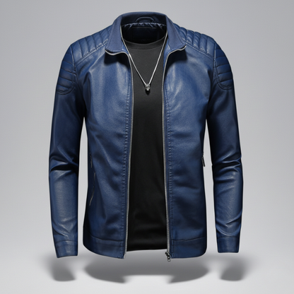 Men's Leather Motorcycle Jacket Thin Coat
