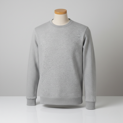 Men's Fashionable Round Neck Long Sleeve Fleece Sweatshirt