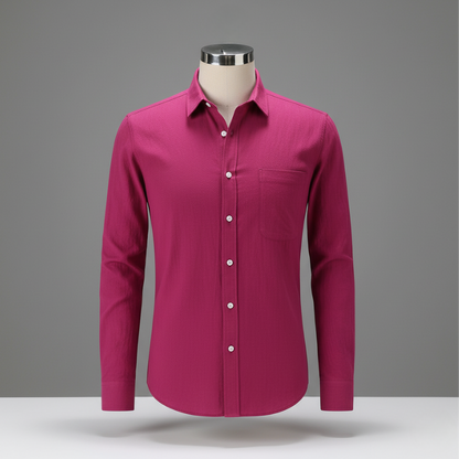 Men's Slim Fit Linen Cotton Shirt | Lightweight Casual Button-Down for Summer