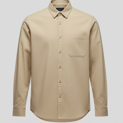 Men's Long Sleeve Simple Korean Casual Loose Shirt