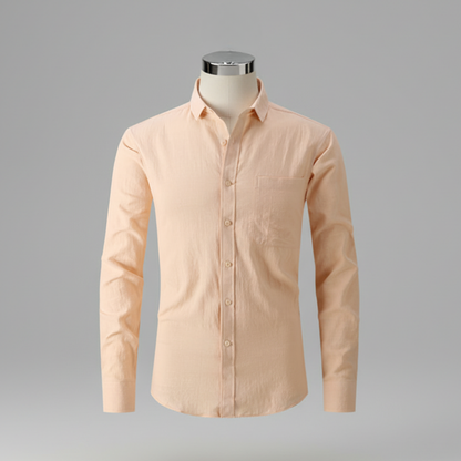 Men's Slim Fit Linen Cotton Shirt | Lightweight Casual Button-Down for Summer