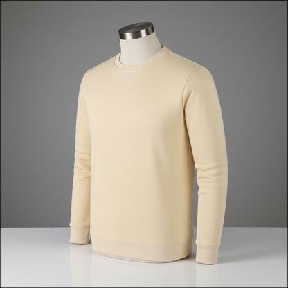 Men's Fashionable Round Neck Long Sleeve Fleece Sweatshirt