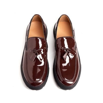 Tassel Casual Leather Shoes For Men One Pedal Loafer New