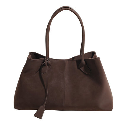 Tote Bag Large Capacity Commuter Portable Underarm Bag About Posture Magnetic Snap Bag