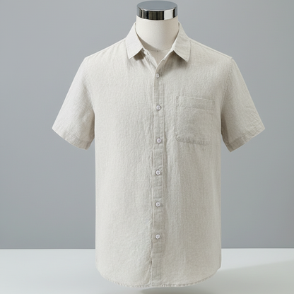 Linen Shirt Men's Long Sleeve Loose Thin Casual