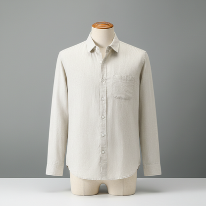 Linen Long Sleeve Loose Sun Protection Linen Shirt