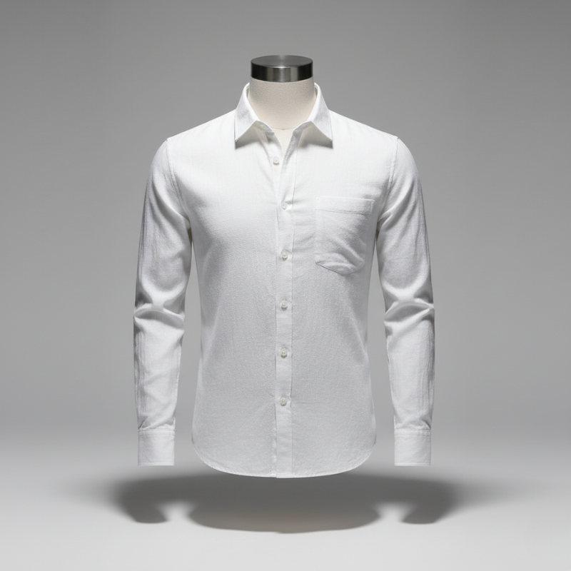 Men's Slim Fit Linen Cotton Shirt | Lightweight Casual Button-Down for Summer