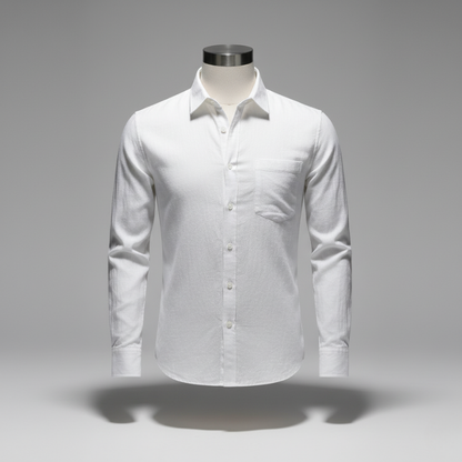 Men's Slim Fit Linen Cotton Shirt | Lightweight Casual Button-Down for Summer