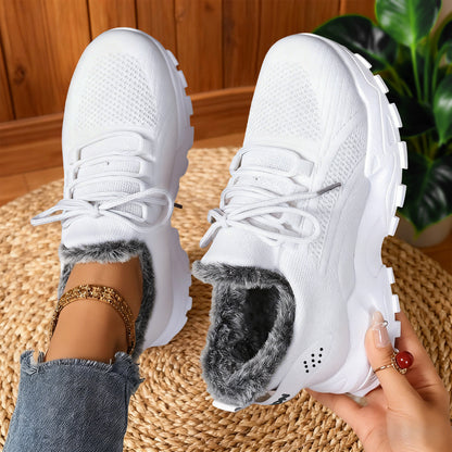 Increased Shallow Mouth Lace-up Lightweight Sneakers