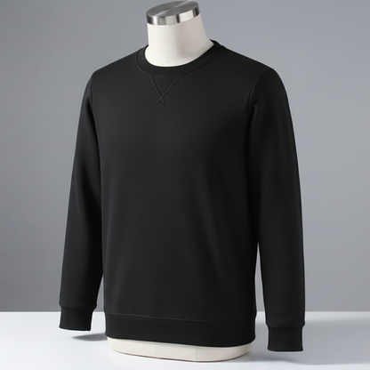 Men's Fashionable Round Neck Long Sleeve Fleece Sweatshirt