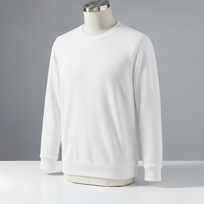 Men's Fashionable Round Neck Long Sleeve Fleece Sweatshirt